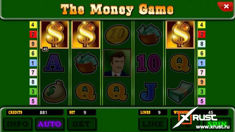 Играчем в автомат The Money Game через сайт 777top.cc в казино Азино777